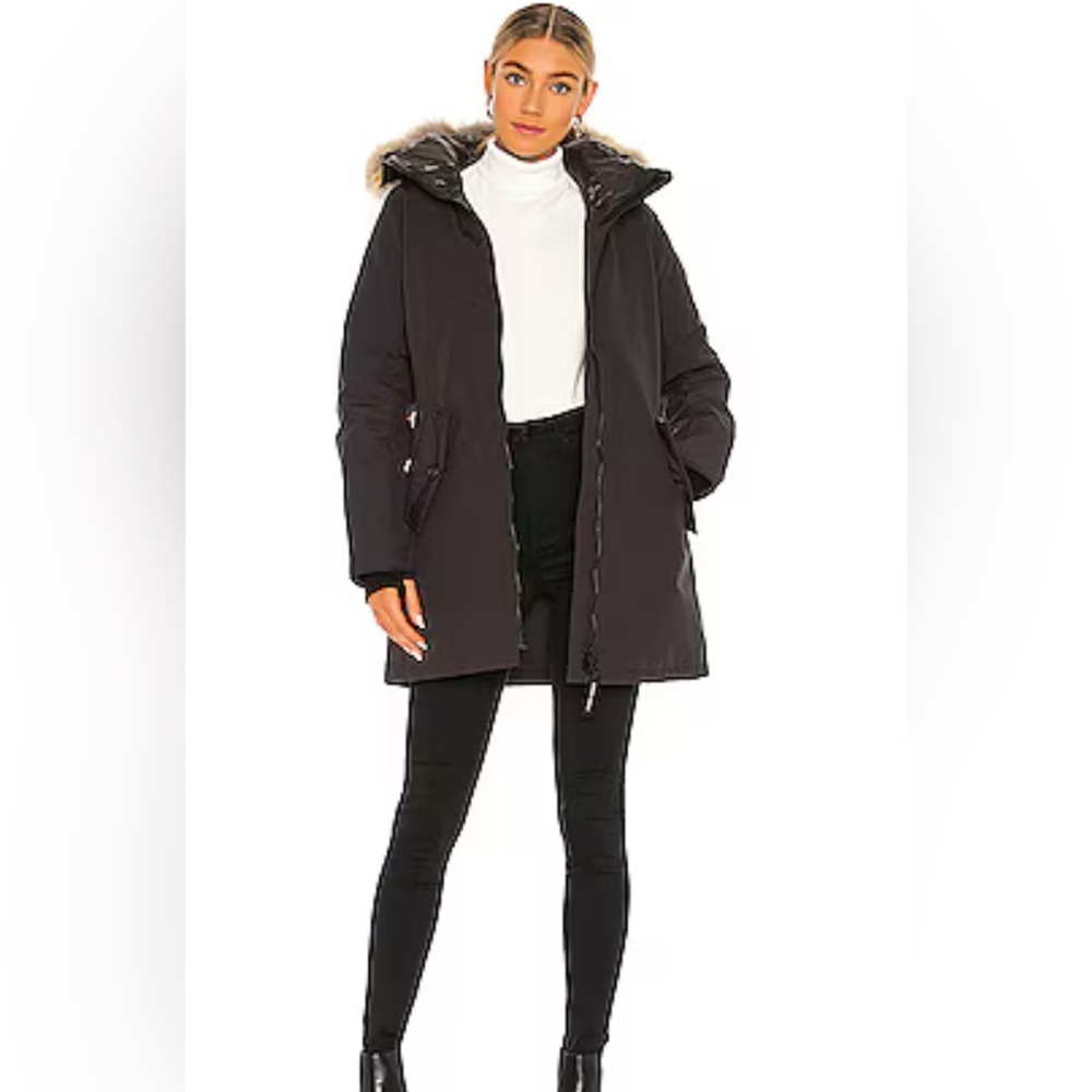 Canada Goode Rosemont Parka Women Jacket-Navy color